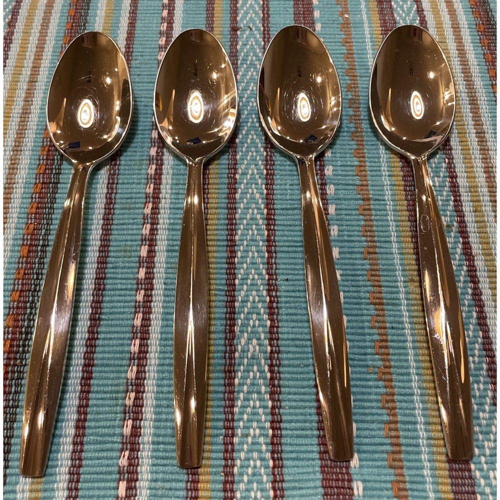Dansk International Das50 4 Oval Soup‎ Spoons Spoon Stainless Steel 18/10